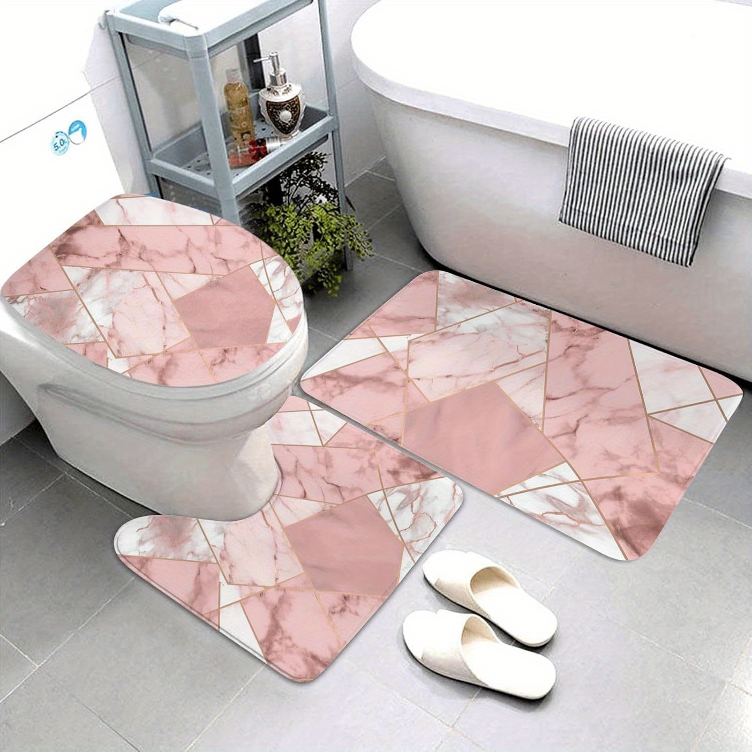 Home Made Bathroom Vanity - Luksusowy zestaw dywaników łazienkowych z marmuru,