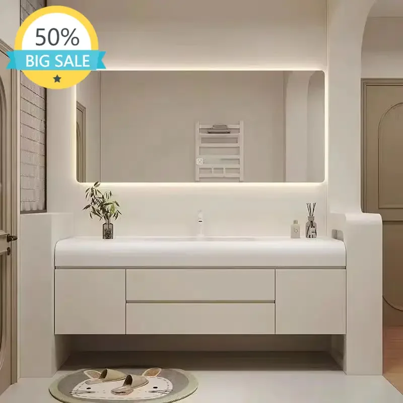 Home Bathroom Vanity Combo - Lekka, luksusowa szafka łazienkowa, prosta biała