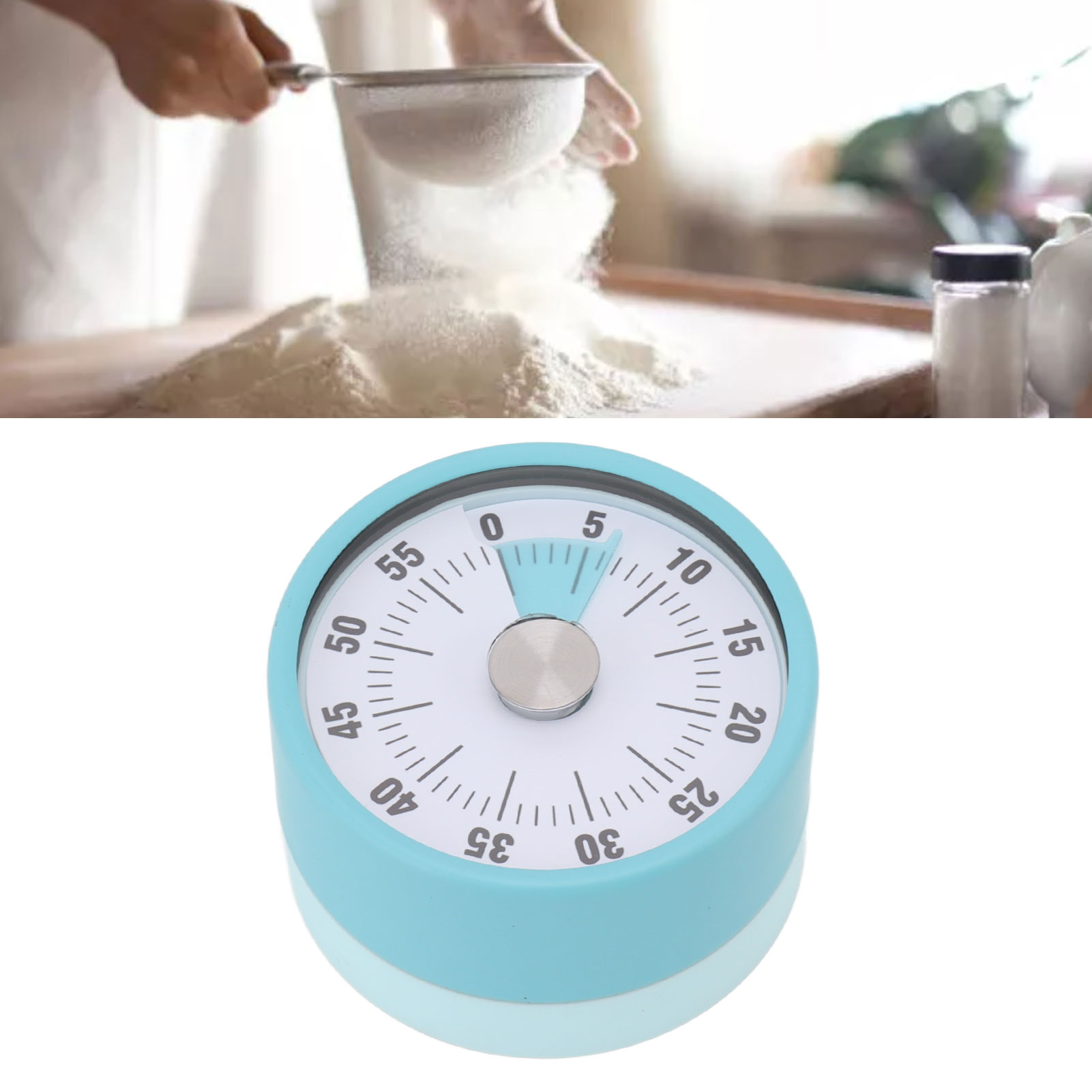 Home Kitchen & Bathroom - Mechaniczny minutnik kuchenny ze stali nierdzewnej