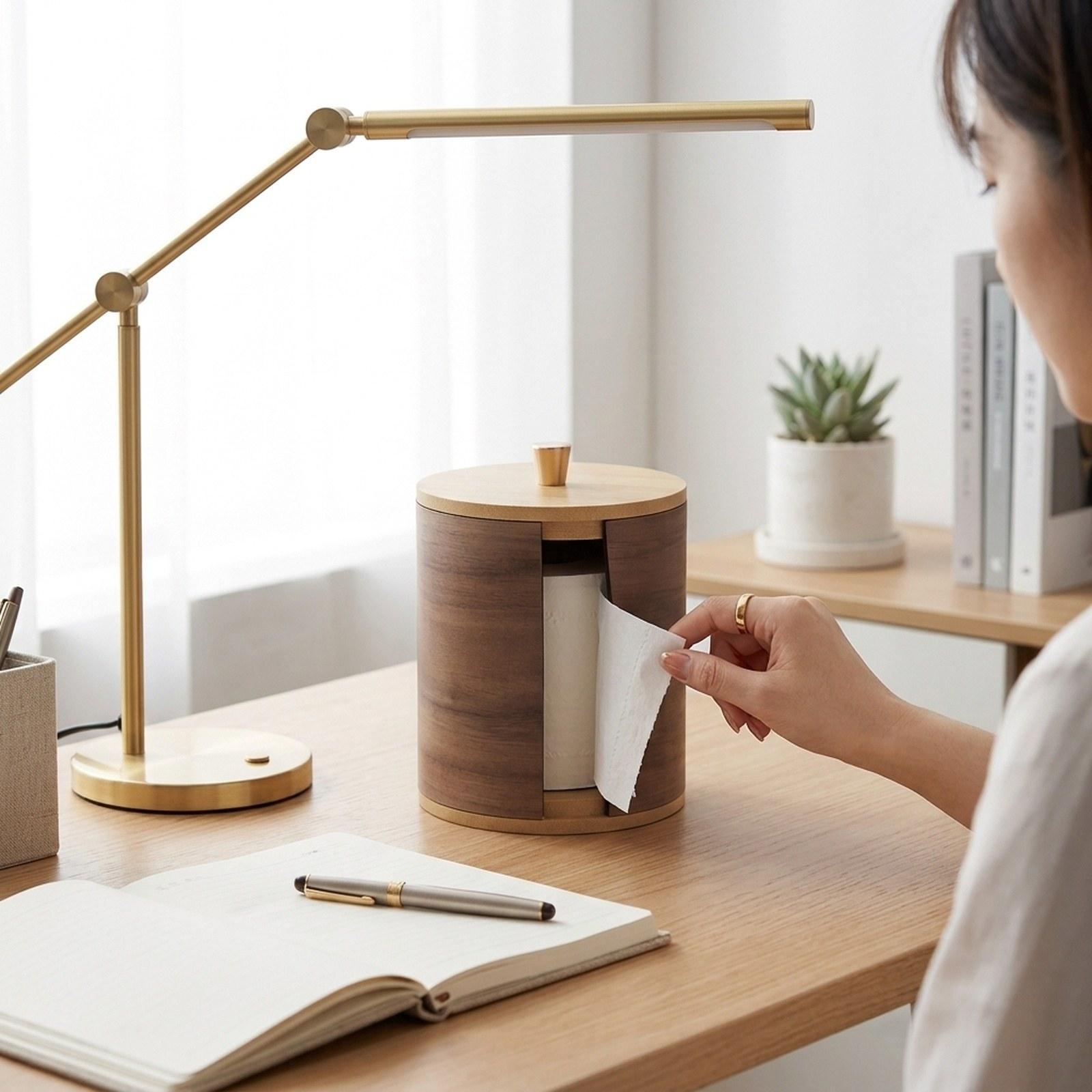 Home Bathroom Paper Towel Holder - Uchwyt na ręczniki papierowe z drewnianą
