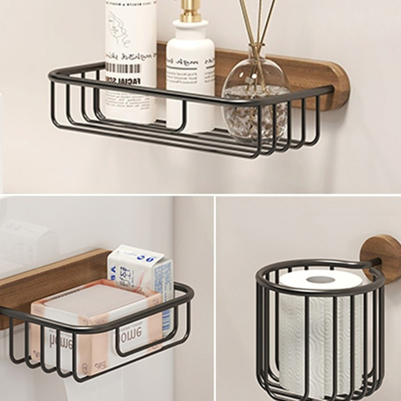Home Bathroom Paper Towel Holder - Drewniany uchwyt na chusteczki bez wiercenia,