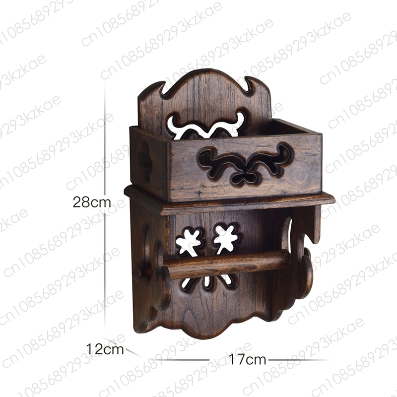 Home Bathroom Paper Towel Holder - Drewniany uchwyt na ręczniki papierowe, półka