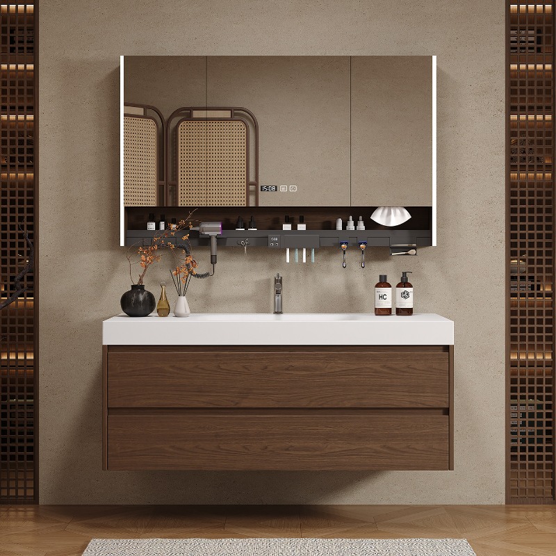 Home Bathroom Vanity Combo - Drewniane przegrody Szafka łazienkowa Luksusowa Nowoczesna
