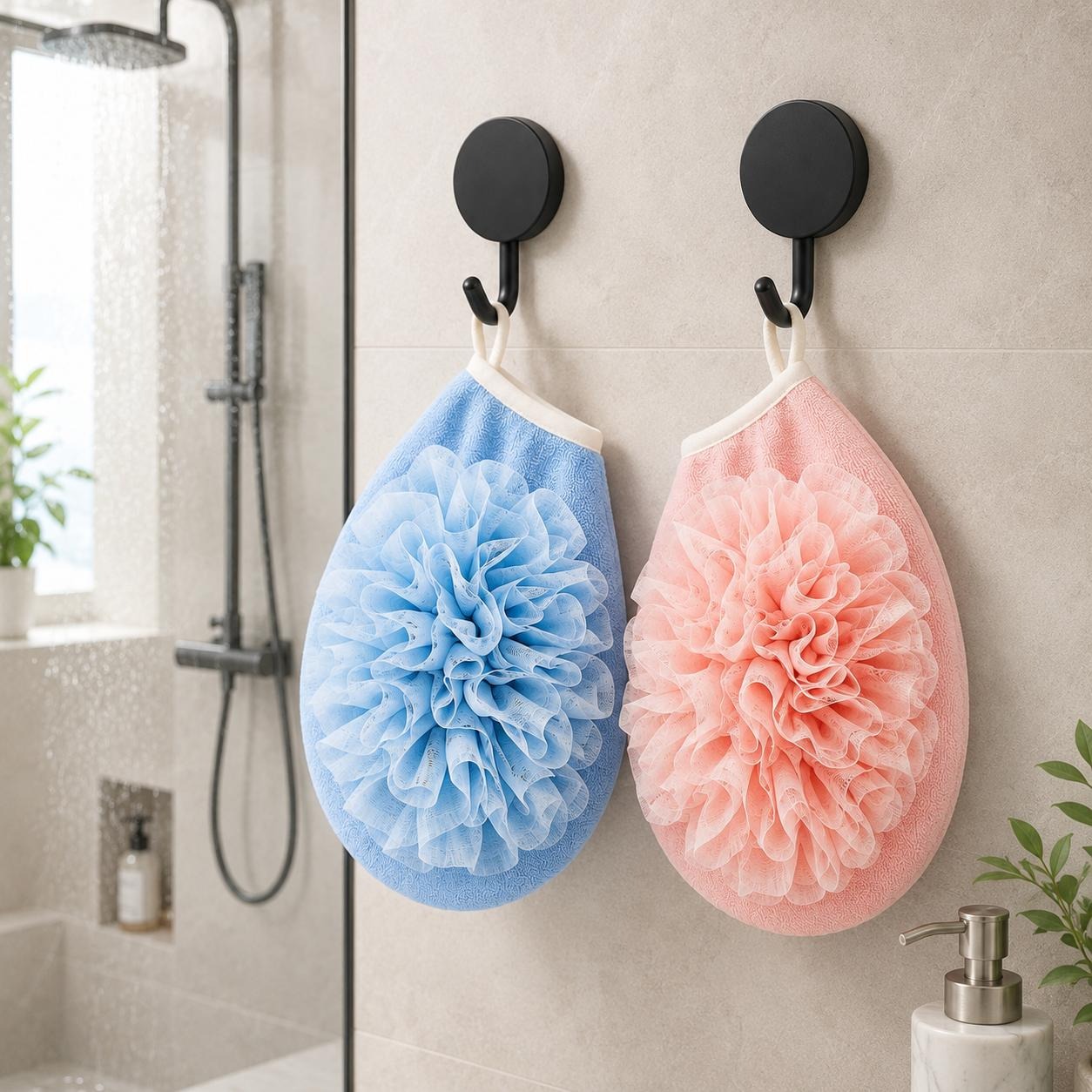 Home Bathroom Cleaning Kit - 2 pary rękawic kąpielowych + 2