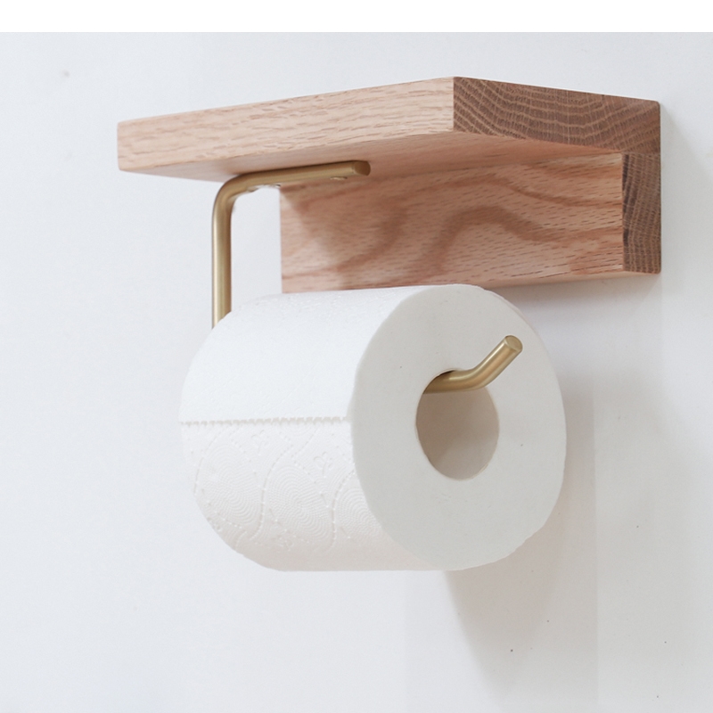Home Bathroom Paper Towel Holder - Drewniany pojemnik na chusteczki higieniczne, rolki