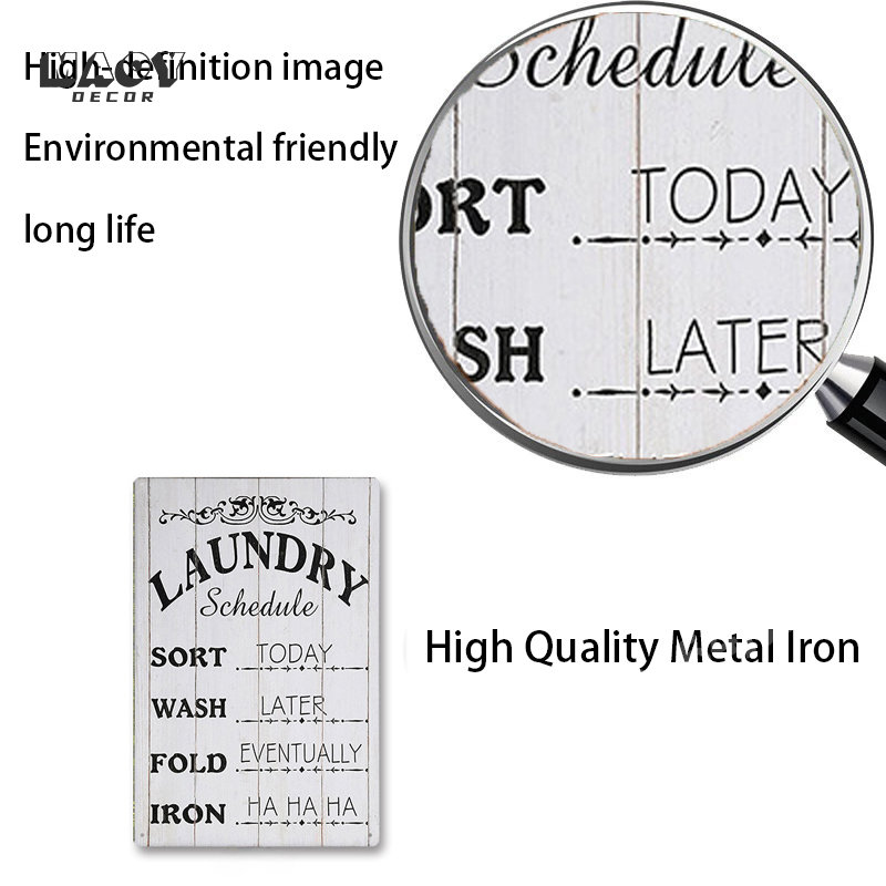 Slogan Metalowy Znak Blaszany  – Home Bathroom Wall Art recenzja i cena