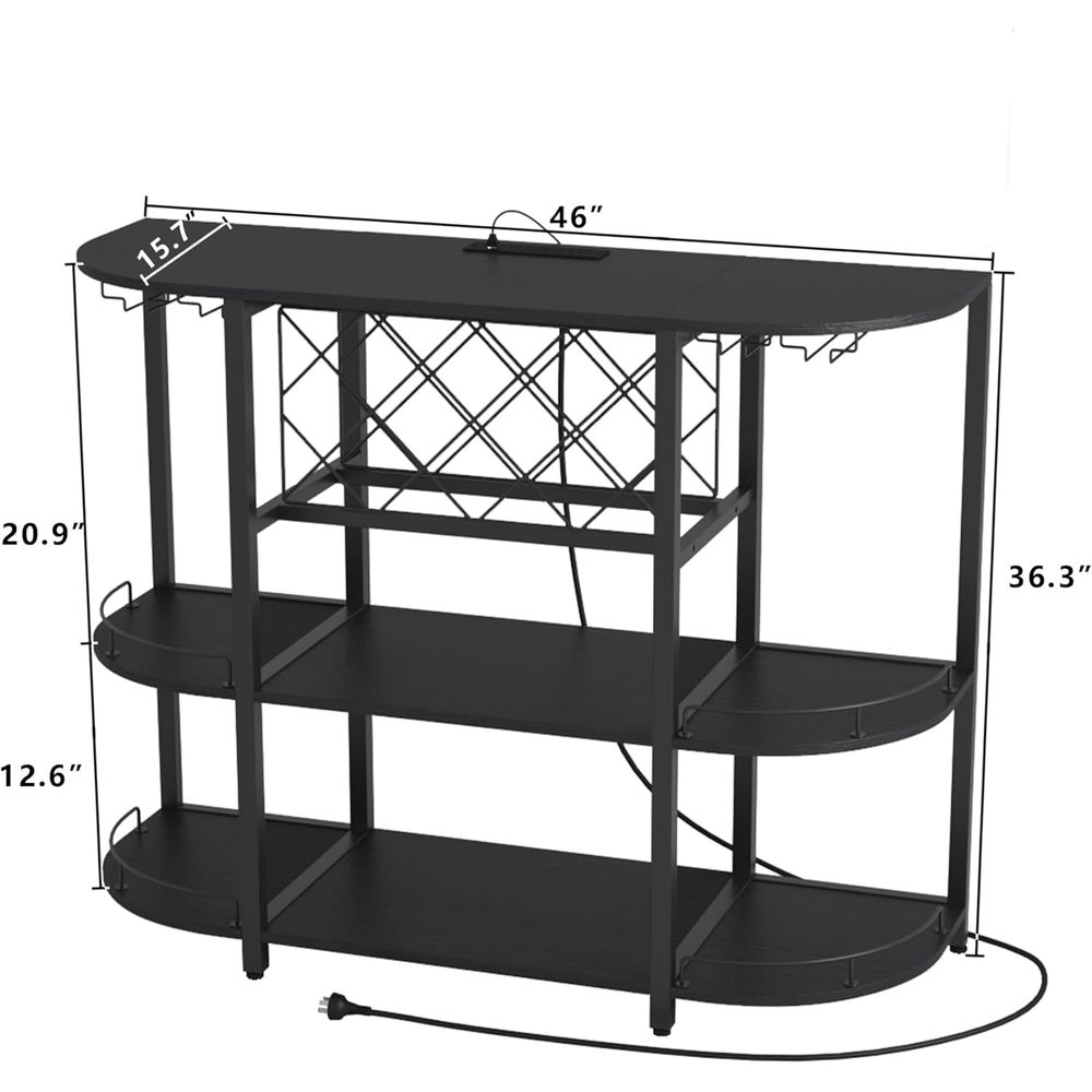 Czarny 3-poziomowy stolik kawo – Home Kitchen & Bathroom recenzja i cena