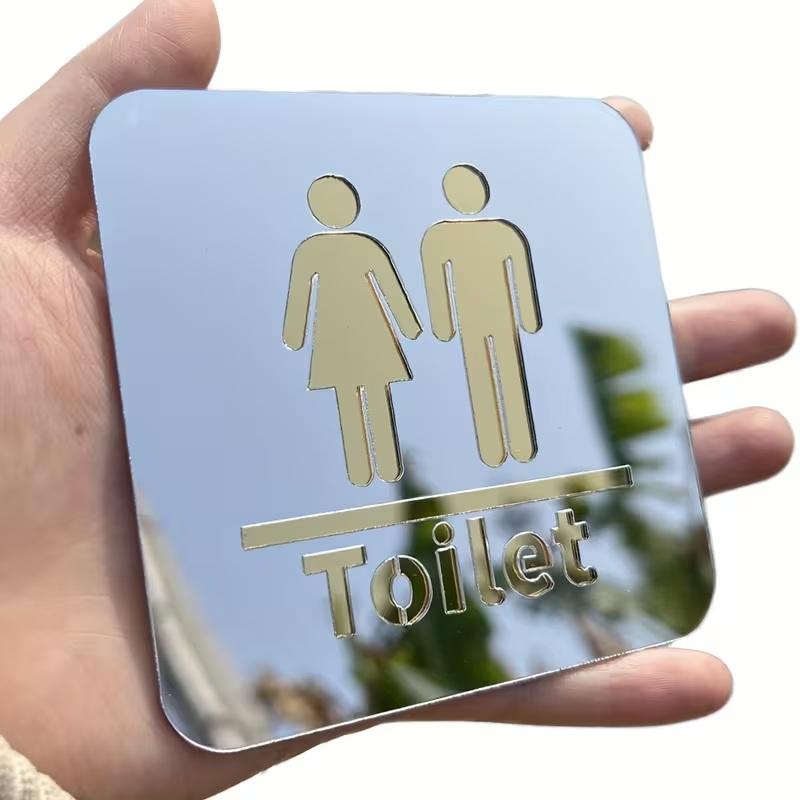 Znak toaletowy akrylowy 10 cm  – Jet Home Bathroom Mirrors recenzja i cena