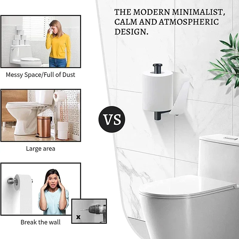 Czarny samoprzylepny uchwyt na – Home Bathroom Paper Towel Holder recenzja i cena
