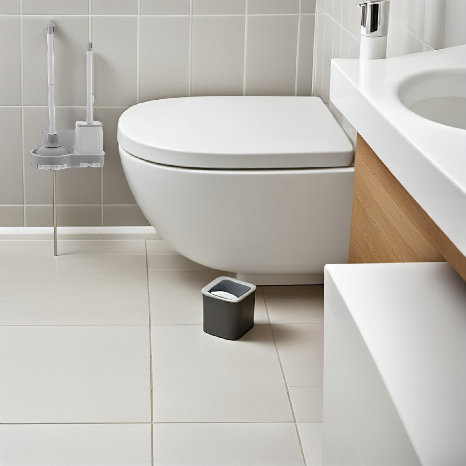1 zestaw szczotek do toalety,  – Home Bathroom Cleaning Kit recenzja i cena