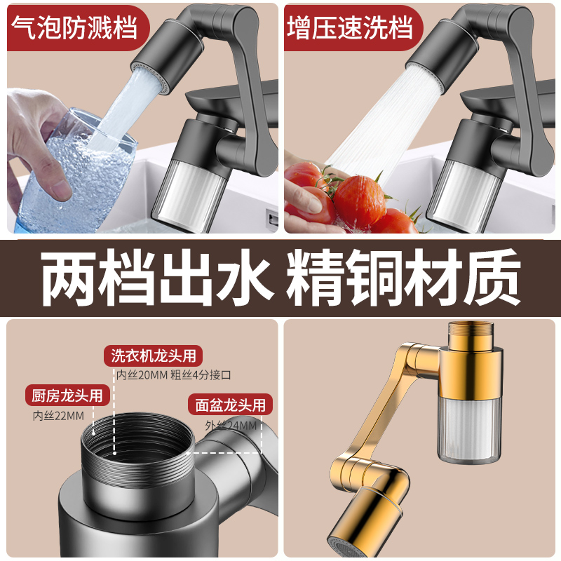 Nowy czarny 1440 °   Obrotowy  – Home Bathroom Water Filter recenzja i cena