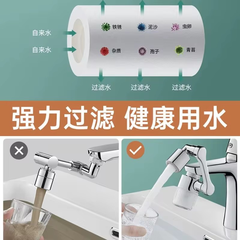 Nowy czarny 1440 °   Obrotowy  – Home Bathroom Water Filter recenzja i cena