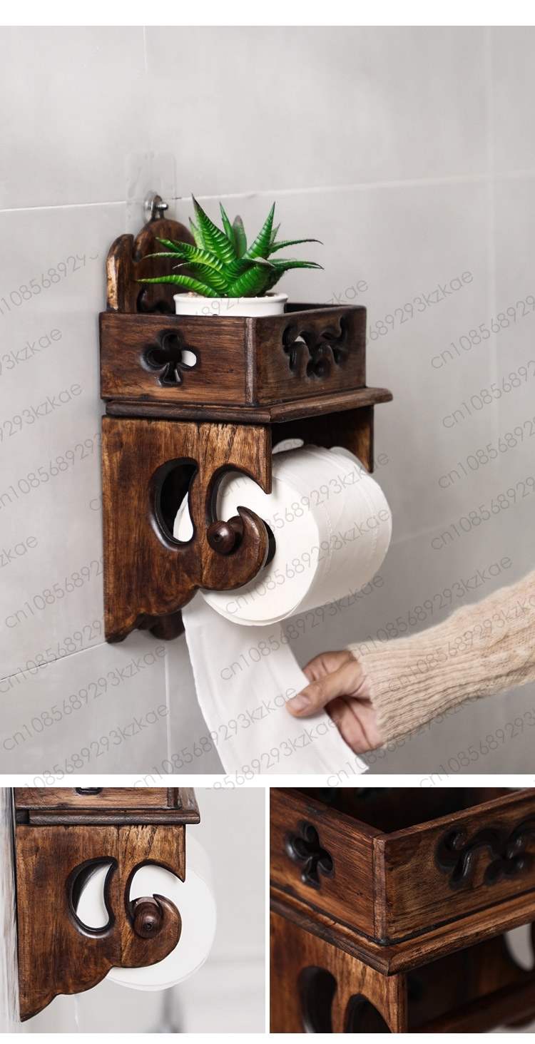 Drewniany uchwyt na ręczniki p – Home Bathroom Paper Towel Holder recenzja i cena