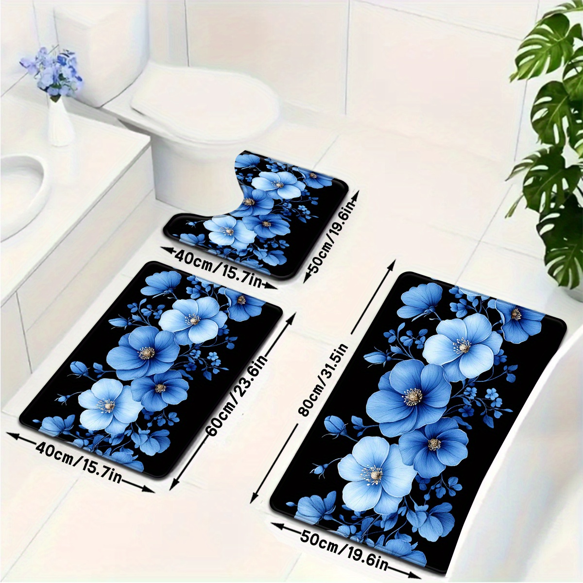 Niebieski kwiatowy zestaw dywa – Home Made Bathroom Vanity recenzja i cena