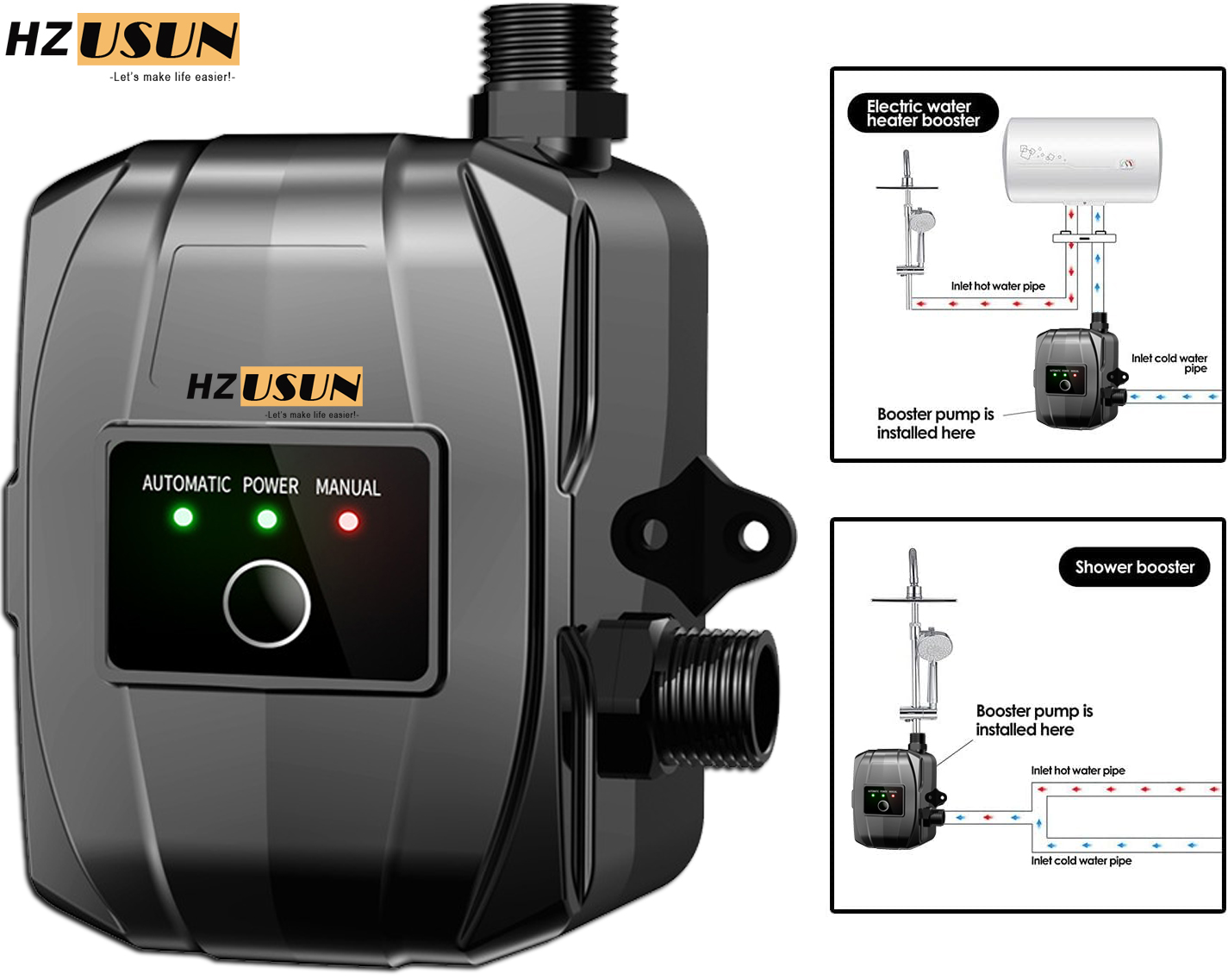 Pompa obiegowa wody z automaty – Home Bathroom Pressure Pump recenzja i cena