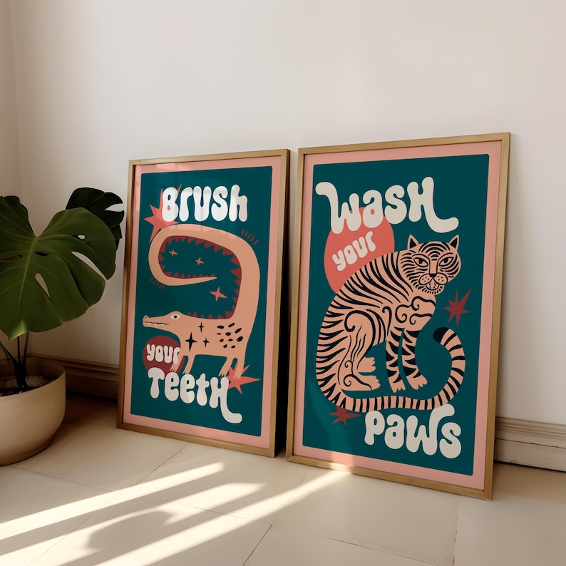 2 szt./zestaw Obraz na płótnie – Home Bathroom Wall Art recenzja i cena